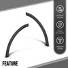 G-PLUS Rear Wheel Arch Fender Flare Molding Trim Left+Right Compatible with Tesla Model X 2016-2023 Black