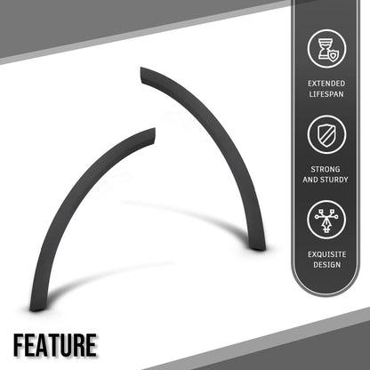 G-PLUS Rear Wheel Arch Fender Flare Molding Trim Left+Right Compatible with Tesla Model X 2016-2023 Black