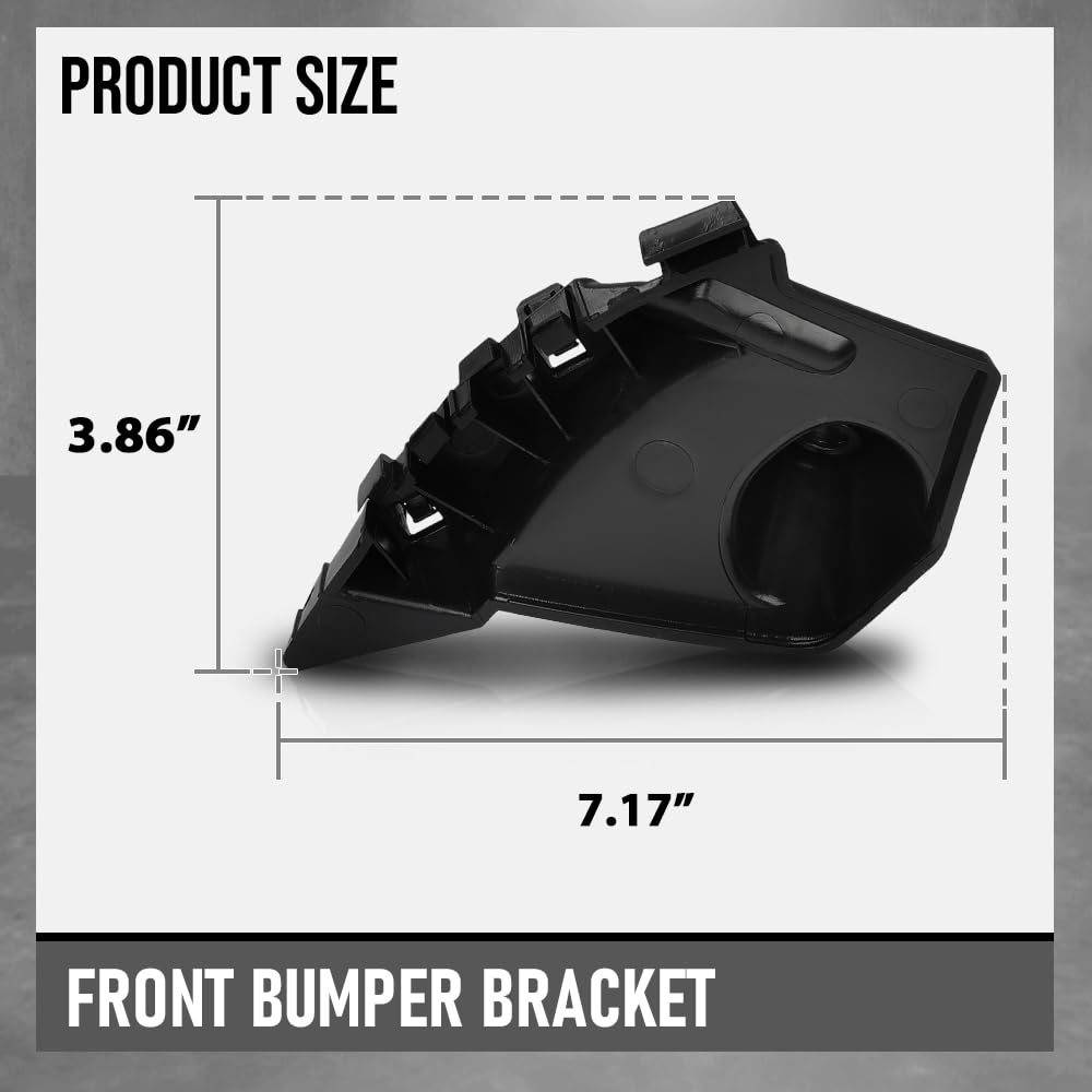 G-PLUS Bumper Bracket Front Left & Right Side Compatible with Tesla Model X 90D 2016-2017, Fit Tesla Model X (submodel: 100D, 75D, P100D) 2018 104709200H, 104709300H Black