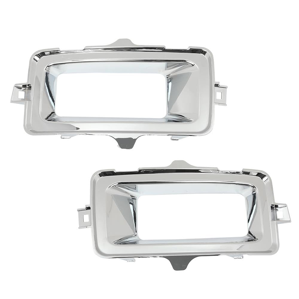 G-PLUS Fog Light Trim Set Compatible with Chevy Silverado 1500 High Country, LT, LTZ, WT 2014-2015/ Silverado 1500 LS, SSV 2015 Left&Right Chrome Silver 22944879, 22944880