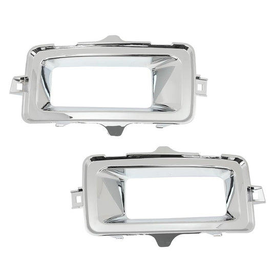 G-PLUS Fog Light Trim Set Compatible with Chevy Silverado 1500 High Country, LT, LTZ, WT 2014-2015/ Silverado 1500 LS, SSV 2015 Left&Right Chrome Silver 22944879, 22944880
