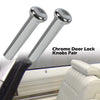 G-PLUS Cars Chrome Door Lock Knobs Pair IN6728Z