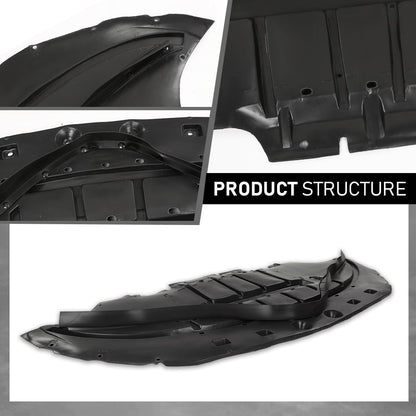 G-PLUS Front Engine Splash Shield, Compatible with Ford Mustang EcoBoost/GT/ V6 2015-2017, FR3Z17626B, FO1228144