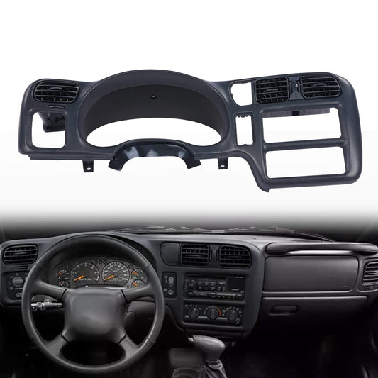 G-PLUS Dash Trim Bezel Cover Dark Gray Compatible with Chevy Blazer S10 GMC Jimmy S15 Sonoma 1998 1999 2000 2001 2002 2003 2004 (Not Fit Double Din)