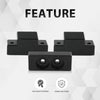 G-PLUS Black Hood Bumper Set Compatible with Hummer Humvee Replaces Factory #1233888, 12338896
