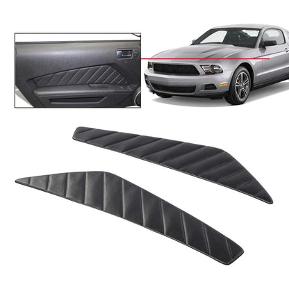 G-PLUS Black Door Panel Insert, Compatible With Ford Mustang Pleated 2010-2014 12-14LL-BLK