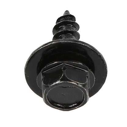 G-PLUS Splash Shield & Firewall Screws- M6.3 x 20mm Long- 10mm Hex- 20 pcs Screws Compatible with Most Models Black Iron