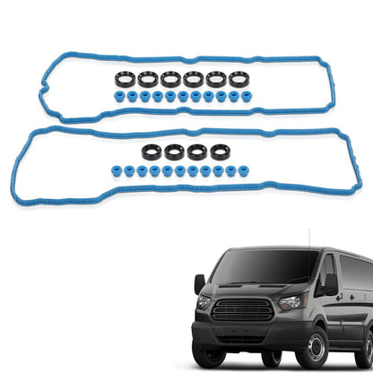G-PLUS Valve Cover Gasket Set w/Grommets Compatible with Ford Edge Explorer F150 Transit-350 2011-2020/Lincoln MKS MKT MKZ 2011-2019 BR3Z6C535A, VS50722, VS50814R, GS33868, GS34027, 15-10491-01
