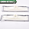G-PLUS Front Side Marker Lights Assembly Compatible With 1981-1991 Chevy Blazer/GMC Jimmy C/K R Pickup,Side Chrome Bezel Marker Lamps Pair (Clear Lens)