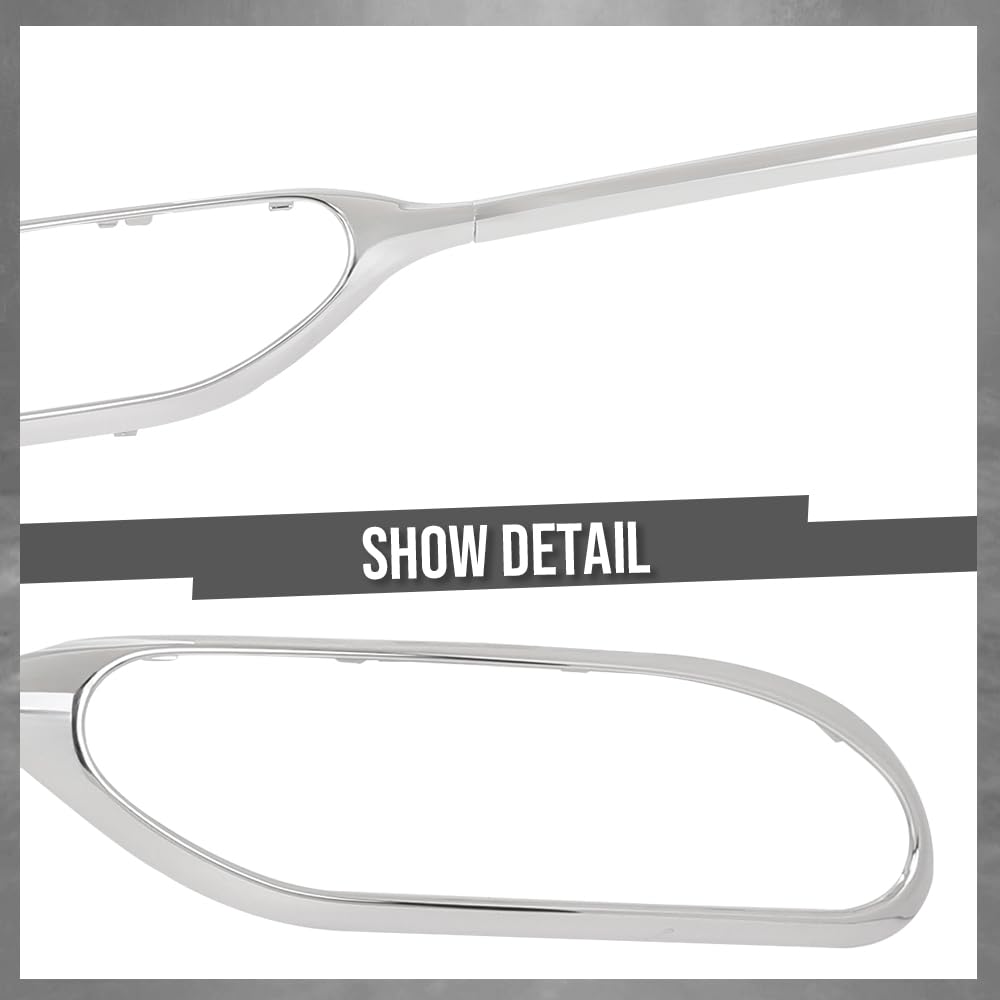 G-PLUS Rear Trim Strip Set 3 Pcs Compatible with Benz W222 S-Class S450 S500 S560 2018-2020 2228853000, 2228852900 Silver