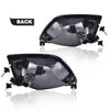G-PLUS Headlights Assembly Compatible with Ford F150 1997-2003/ Ford F250 1997-1999/ Ford Expedition 1997-2002,Clear lens Chrome Housing Clear Reflector,Headlamp,faros delanteros