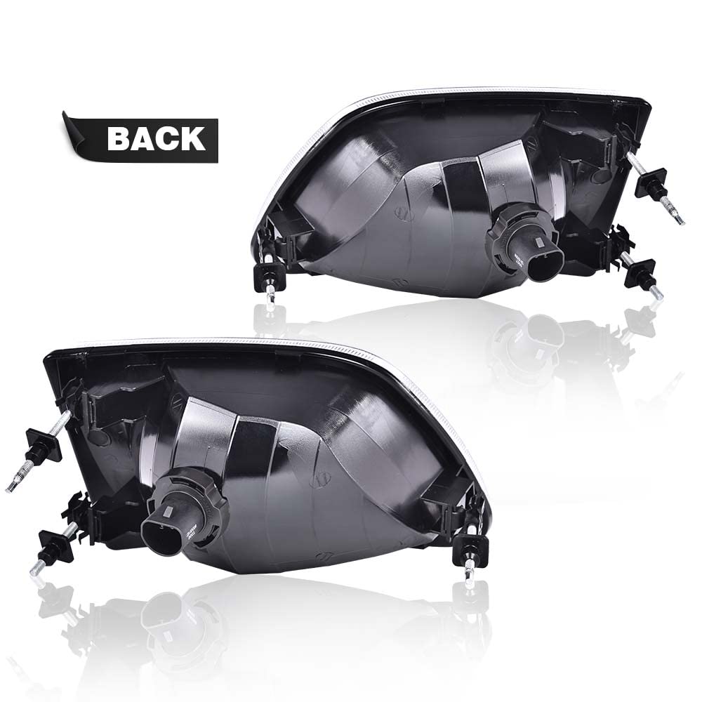 G-PLUS Headlights Assembly Compatible with Ford F150 1997-2003/ Ford F250 1997-1999/ Ford Expedition 1997-2002,Clear lens Chrome Housing Clear Reflector,Headlamp,faros delanteros