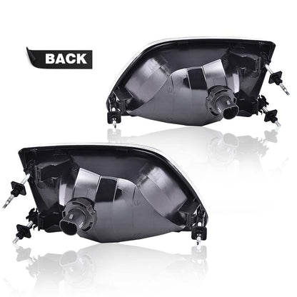 G-PLUS Headlights Assembly Compatible with Ford F150 1997-2003/ Ford F250 1997-1999/ Ford Expedition 1997-2002,Clear lens Chrome Housing Clear Reflector,Headlamp,faros delanteros