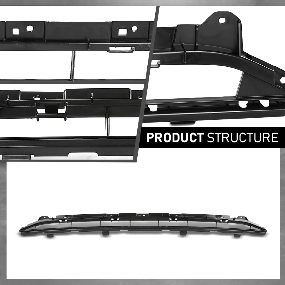 G-PLUS Front Bumper Cover Lower Center Grille Insert, Compatible with Audi Q5 2018-2020, Fit Model W/o SQ5 or S-Line Packages, AU1036119, 80A807647A9B9