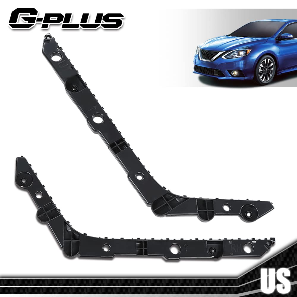 G-PLUS Rear Left & Right Bumper Bracket Set of 2 Compatible with 2013-2018 Nissan Sentra 852263SH0A, NI1133102, 852273SH0A, NI1132102