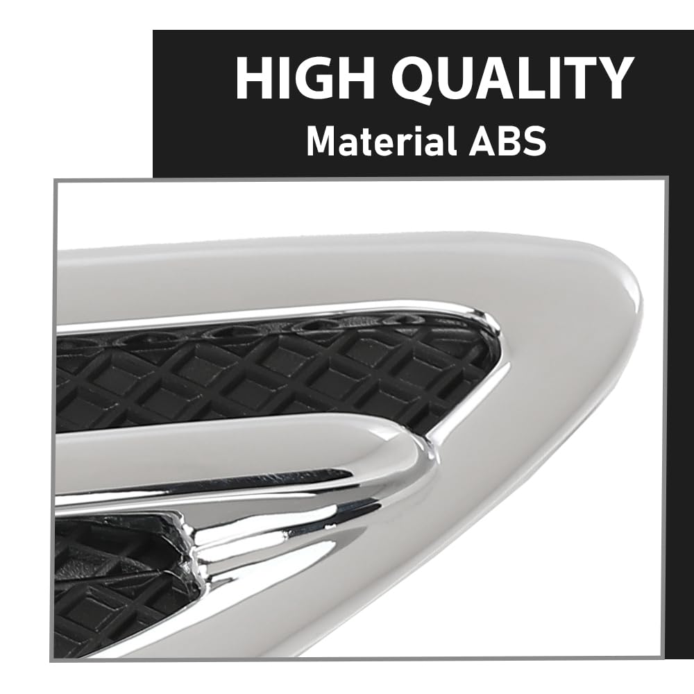 G-PLUS Right Fender Vent Insert Chrome Molding Trim, Compatible with Ford Escape 2013-2015, Passenger Side, FO1267100, CJ5Z16228AB