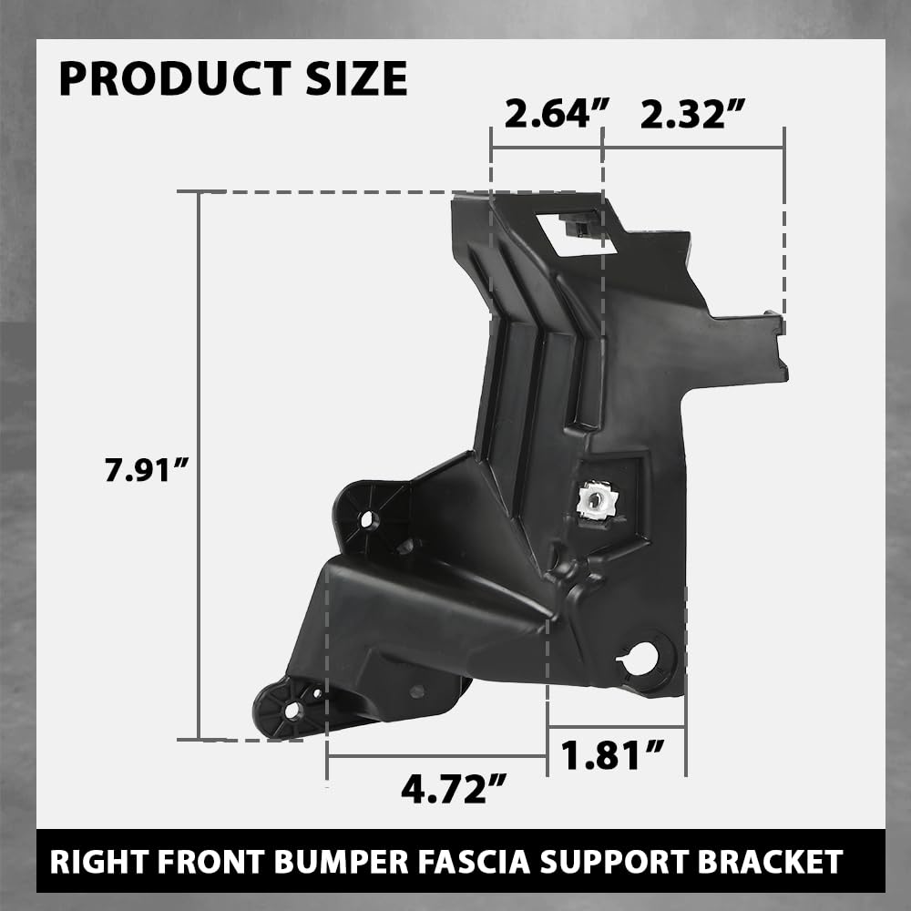 G-PLUS Right Front Bumper Fascia Support Bracket Compatible with Jeep Cherokee 2019-2023 68438630AB
