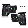 G-PLUS Headlights Compatible with Ford F150 2009-2014 Headlamps Pair Left & Right Smoky Lens Black Housing Clear Reflector,faros delanteros