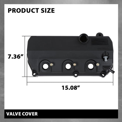 G-PLUS Engine Valve Cover w/Gasket Compatible with Mitsubishi Outlander 3.0L 2007-2009 1035A840 Black