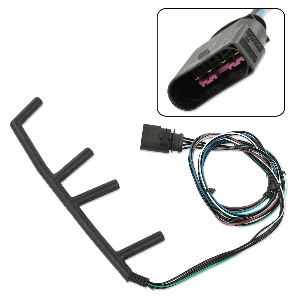 G-PLUS 4 Wire Glow Plug Wiring Harness Compatible with VW Jetta TDI/New Beetle TDI/Golf TDI 2002-2003 038971220C, 904-090