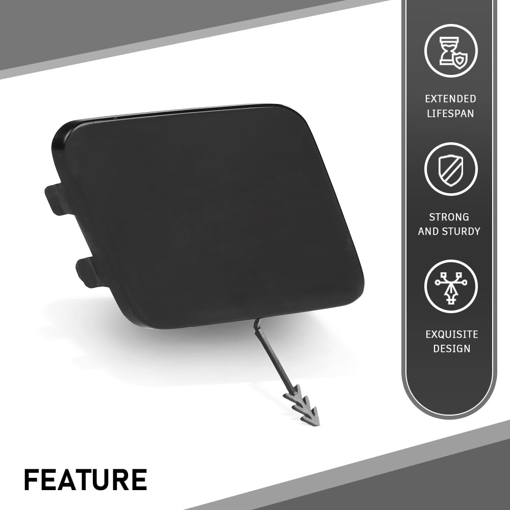 G-PLUS Front Bumper Tow Hook Cover, Compatible with Audi Q3/ Q3 Quattro 2015 2016 2017 2018, Towing Hook Eye Hole Cover, 8U0807241AGRU
