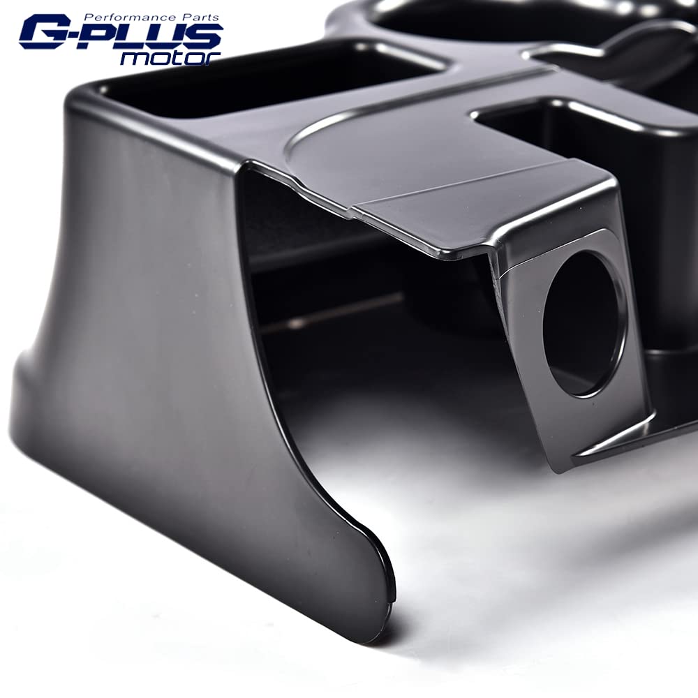 G-PLUS Center Console Cup Holder Compatible with 2003-2012 Dodge Ram 1500 2500 3500 (Non-Sport Interior Package, Non-Laramie) Matte Black ABS