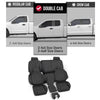 G-PLUS Full Set Seat Cover Compatible with Chevy Silverado LT Double Cab 2014-2018 Black