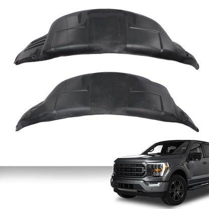 G-PLUS Rear Wheel Well Liner Guards Kit Compatible with Ford F150 Pickup Truck 2021, Rear Fender Mud Flaps Left & Right, ML3Z9927886A, Black