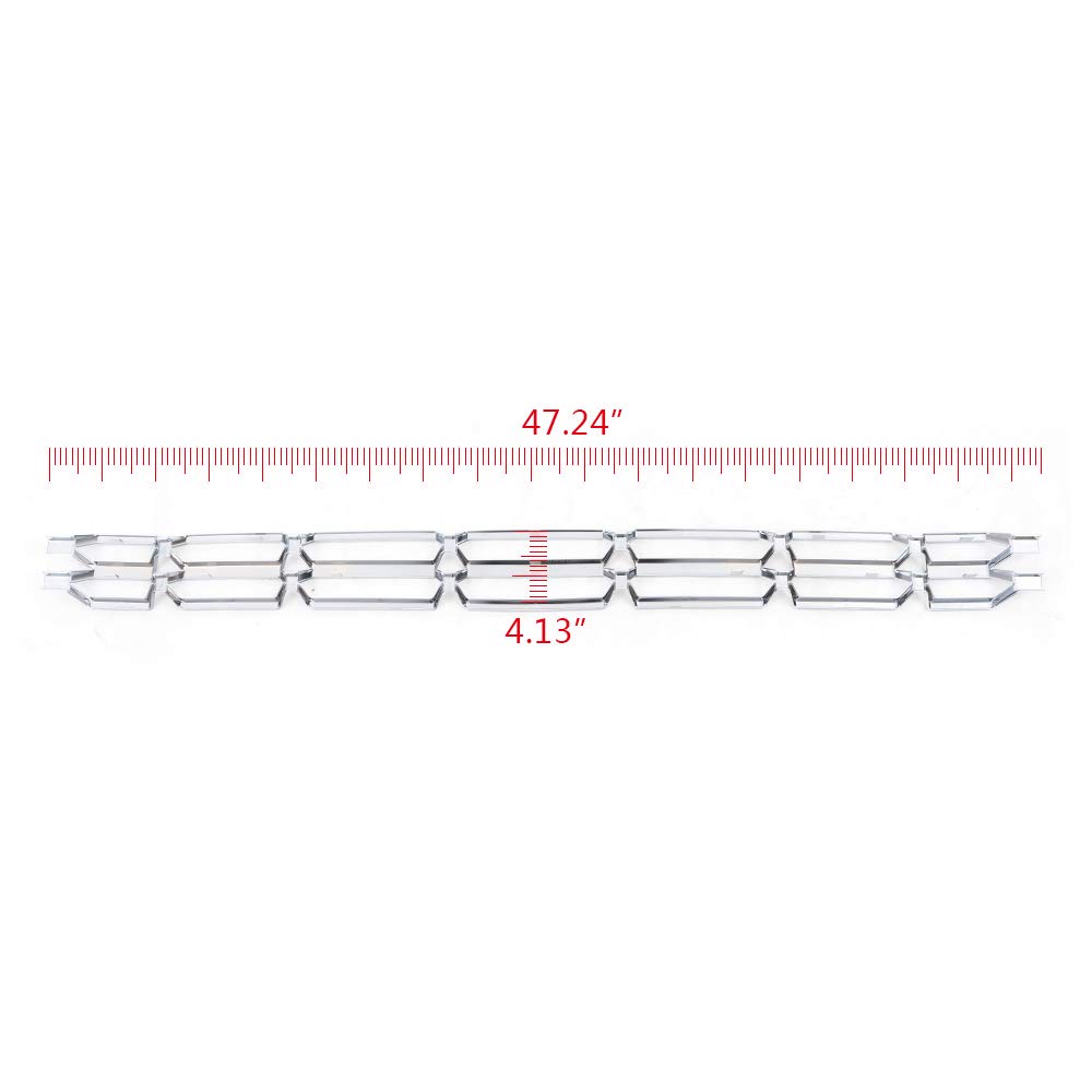 G-PLUS Front Chrome Grille Insert Snap On Compatible with Chevy Silverado 1500 2016 2017 2018 ABS plastic