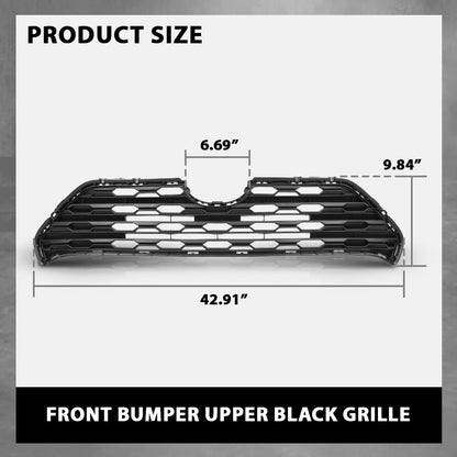 G-PLUS Front Bumper Upper Black Grille Grill Assembly Compatible with Toyota RAV4 2019-2023 531120R120