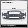 G-PLUS Front Bumper Cover Compatible with Jaguar XJ 2011-2015, Fit Jaguar XJR (Submodel: Base, L) 2014 2015, w/o Parking Aid Sensor Holes, C2D5370XXX, JA1000148, Black