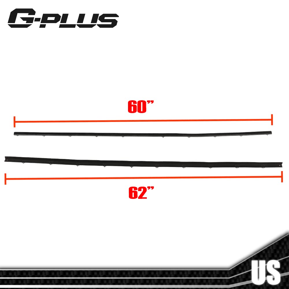 G-PLUS Tailgate Tail Gate Window Sweep Weatherstrip Seal Set Right & Left Side Windshield Trim Molding Compatible with 1978-1996 Ford Bronco D8TZ9841610/2072/FO1930103