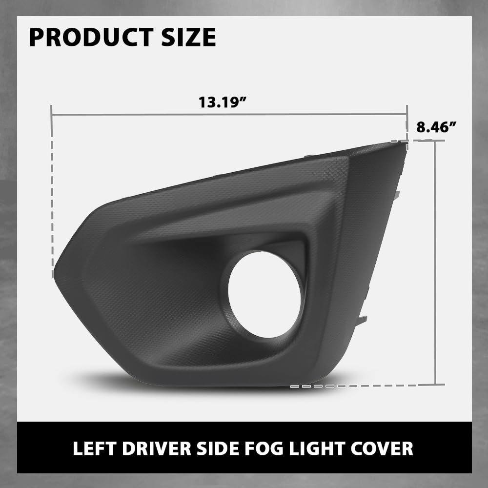 G-PLUS Front Left Fog Light Bezel Cover W/Hole, Compatible with Subaru Impreza 2012-2014, Driver Side, 57731FJ010