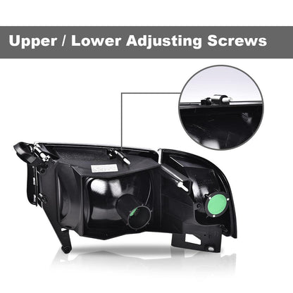 G-PLUS Headlights, Fit 1994-2001 Dodge Ram 1500/1994-2002 Ram 2500 3500,Not fit Ram Sport, Headlamps Clear Lens Black Housing Amber Reflector w/o Bulbs Bumper Headlamps,faros delanteros Assembly