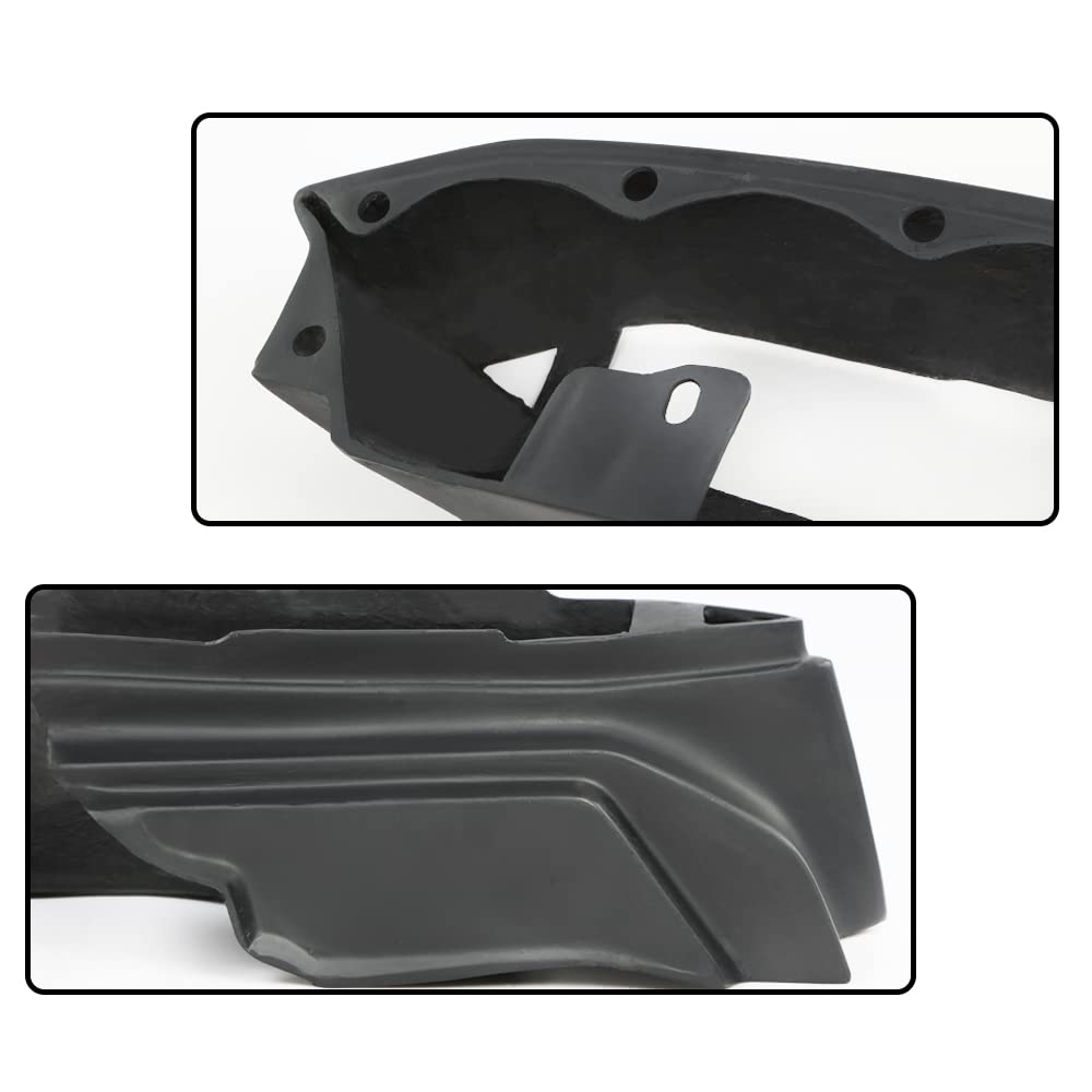 G-PLUS Rear Fiberglass Bumper Fillers Set of 2 Compatible with Cadillac Deville 1980-1992/Fit for Cadillac Fleetwood 1980-1992/Fit Cadillac Brougham 1980-1992 Black
