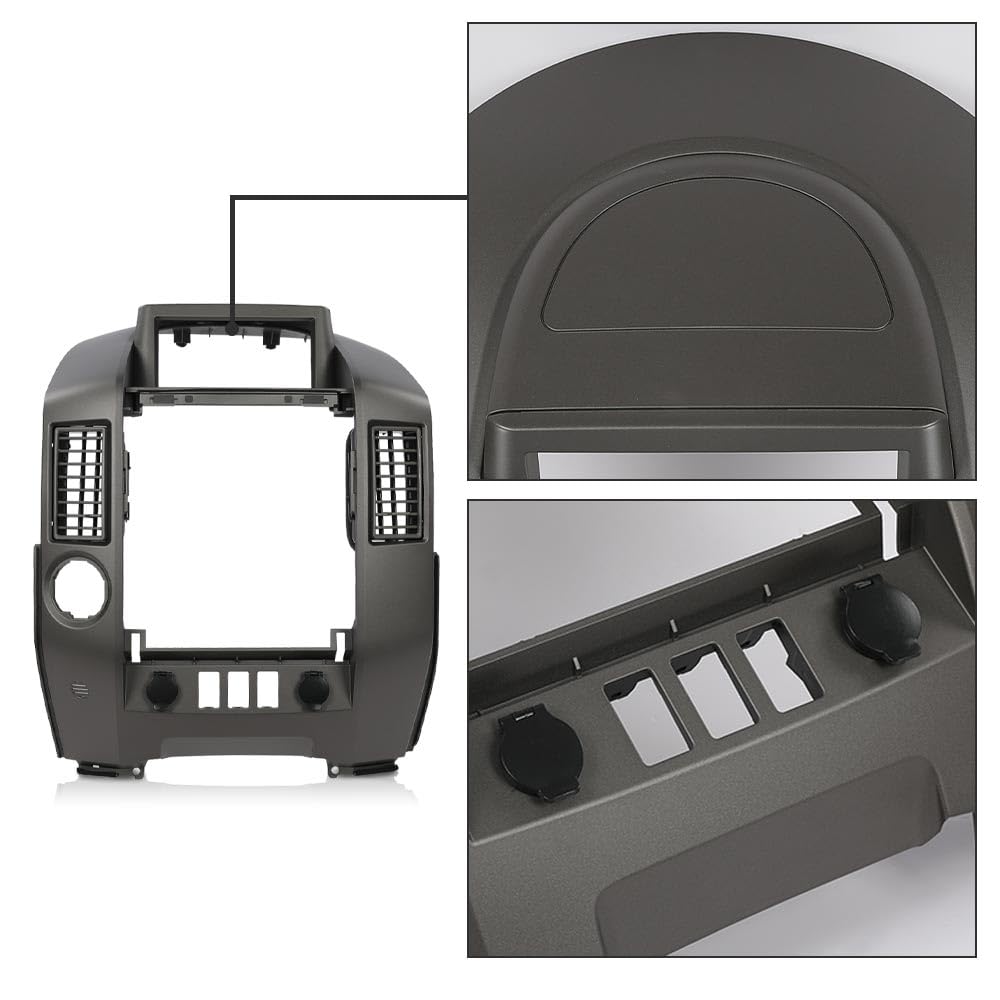 G-PLUS Dash Center Console Instrument Panel Lid Bezel Fit Nissan Armada SE LE SE Off-Road 2005-2006/ Pathfinder Armada SE LE 2004/ Titan SE LE XE 2004-2015 w/o Center Speaker, w/Cigarette Lighter