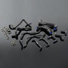G-PLUS Silicone Radiator Coolant Hose Kit Clamps Compatible With Subaru Impreza STI MK10 GRB GH 2008 2009 2010 2011,Black