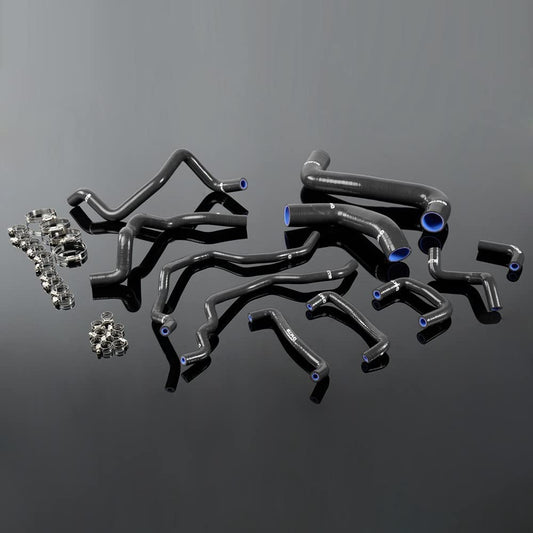 G-PLUS Silicone Radiator Coolant Hose Kit Clamps Compatible With Subaru Impreza STI MK10 GRB GH 2008 2009 2010 2011,Black