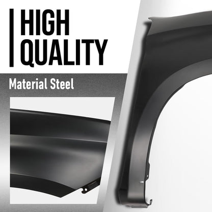 G-PLUS Fender Front Right Compatible with Chevy Silverado 1500 2019 2020 2021 2022 2023 84502611, GM1241411 Primed Black