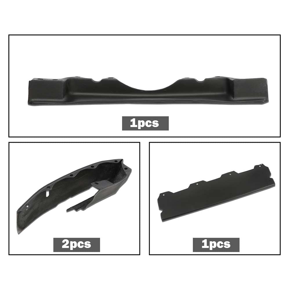 G-PLUS Rear Fiberglass Bumper Filler Compatible with Cadillac Deville 1980-1992/ Fit for Cadillac Fleetwood 1980-1992 /Fit Cadillac Brougham 1980-1992 Black Bumper Filler Set of 4