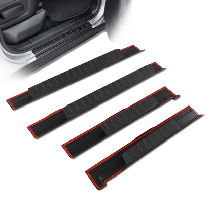 G-PLUS Rocker Panel & Sill Plate Covers Compatible with Ford F150 2009-2014 Rocker Panel & Door Sill Protector Covers 14069 Black