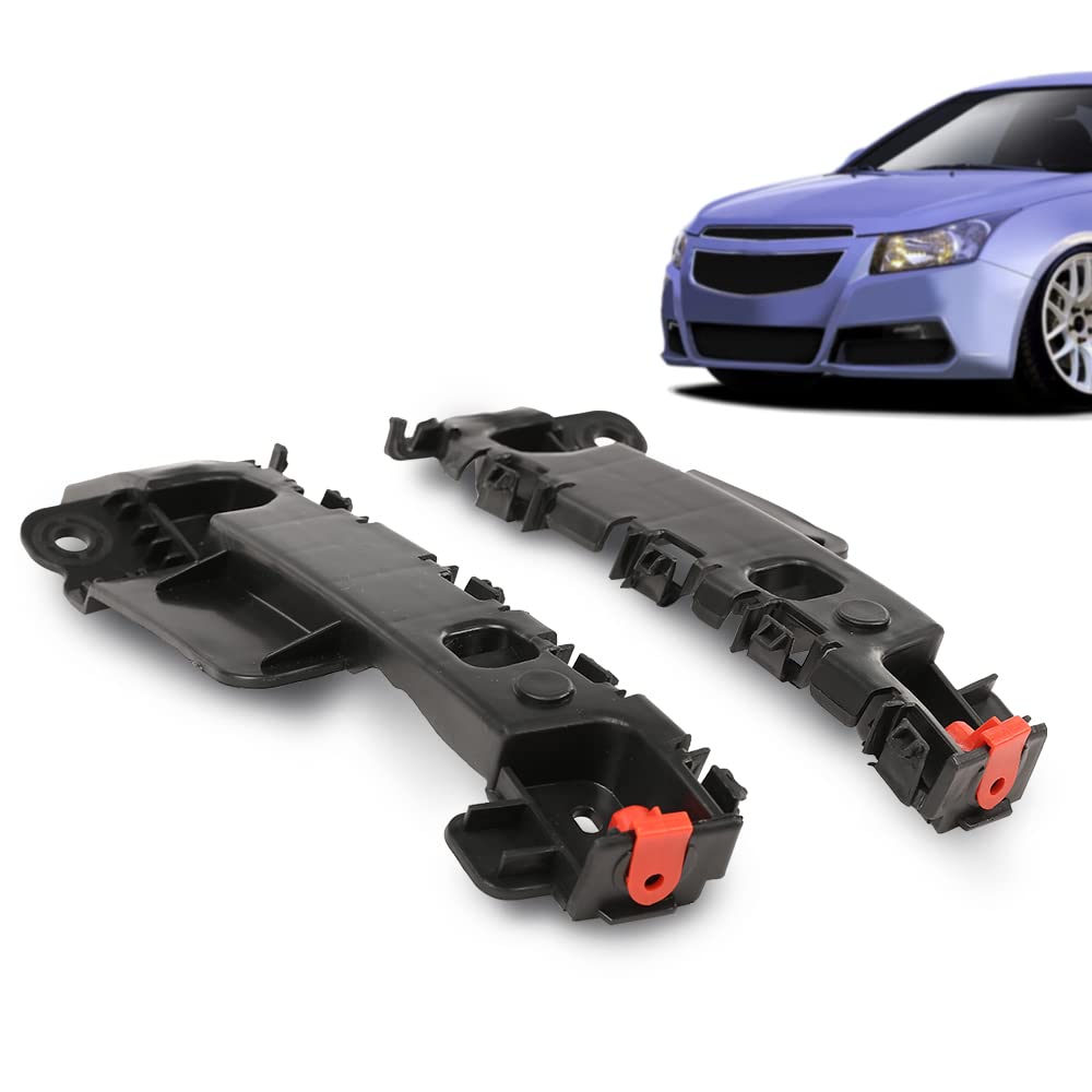 G-PLUS Black Front LH and RH Bumper Retainer Brackets Fit Cruze Sedan 2011 2012 2013 2014 2015 Front Bumper Support Mount Support Bracket 2pcs 95328893 95328894 GM1043118 GM1042118