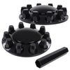 G-PLUS Front Wheel Covers Hub Axle Semi Fit Most of 10 Holes 20" & 22.5" & 24.5" Semi-Truck Wheels with 11.25" Bolt Circle Wheels Glossy Black Plastic ABS