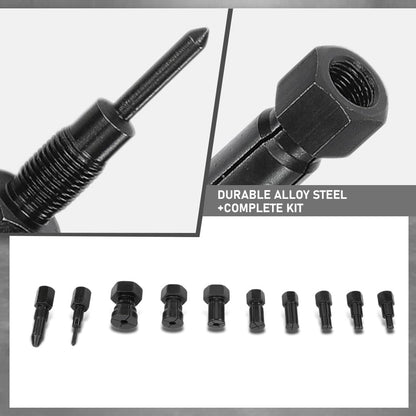 G-PLUS Blind Hole Collet Bearing Puller Set with 8-32mm Inner Bearing Extractor Compatible with Most Vehicles– Works on Motorcycles, ATVs, Scooters, Compact Cars and Medium-Sized Cars 12 PCS Black