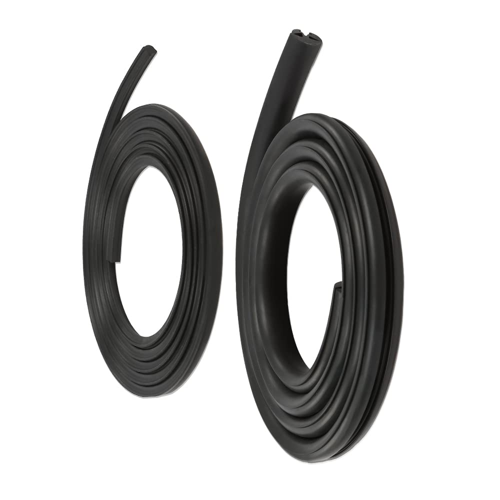 G-PLUS Rear Glass Small Back Window Weatherstrip Seal with Black Lock Bead Compatible with Chevy BJ BK BL Truck/Fit GMC Pickup Trucks 1942-1966 Back Window Rubber