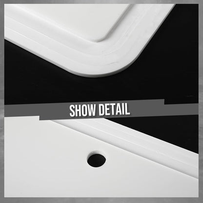 G-PLUS White Boat Plastic Ski Locker Door Cover Lid w/Hinge Kits Compatible with Most Boats, Such as Fishing Boat, Sailboats, Motorboat, Kayaks and Canoes