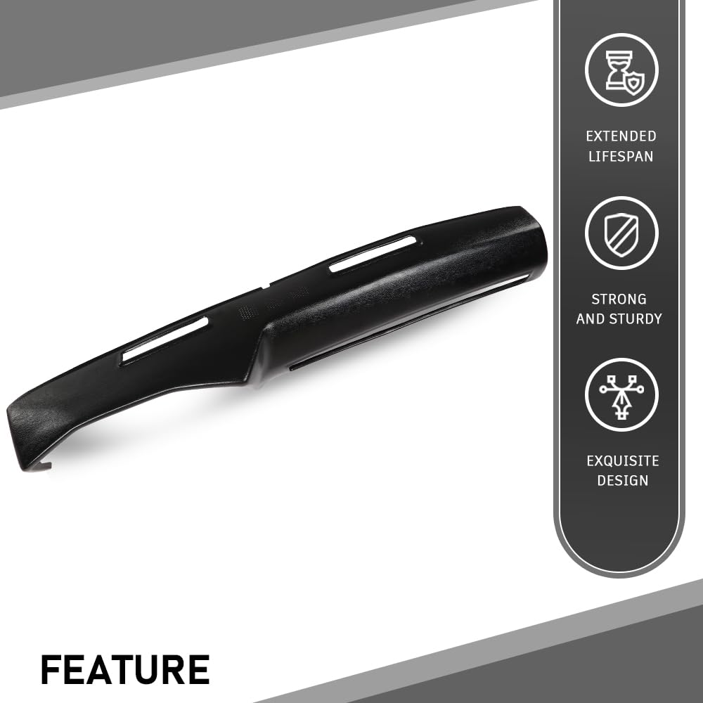 G-PLUS Dashboard Dash Cover Compatible with Chevy GMC Trucks 1973-1980 Black ABS Plastic
