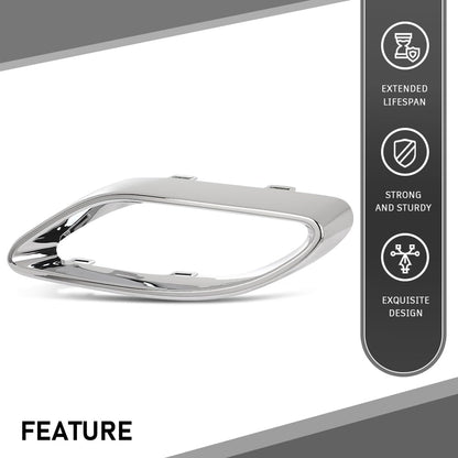 G-PLUS Rear Left Bumper Cover Exhaust Pipe Hole Trim Frame, Compatible with Benz E400 A220 E450 E350 E53 2018-2023, Driver Side, 2058852221, MB1138107