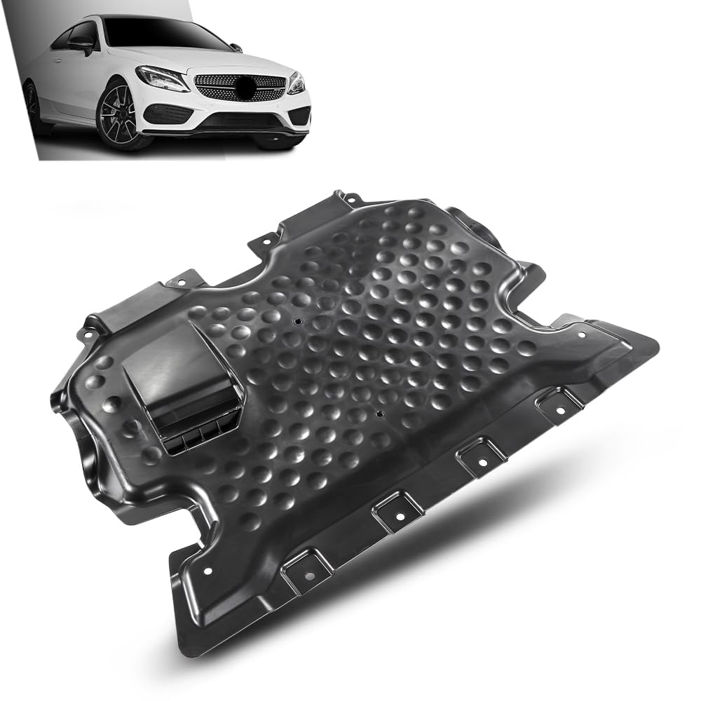 G-PLUS Engine Splash Shield Front or Rear Compatible with 2017-2021 Benz C300 4Matic Rear, Convertible/Coupe, All Wheel Drive 2055240200