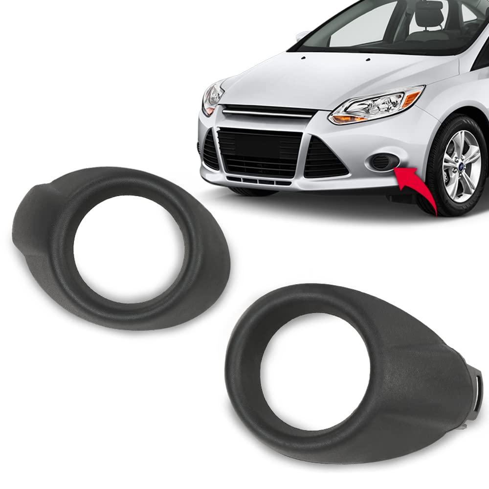 G-PLUS Front Bumper Fog Light Cover Bezels Trim 2pcs Compatible with 2012-2014 Focus models BM51-19953-CB BM51 19952 CB BM51-19953-AD BM51-19952-AD